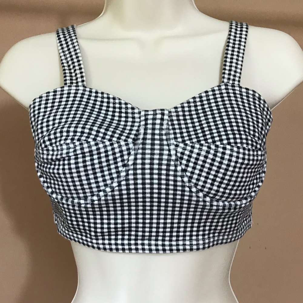 VINTAGE Instant Action Checkered Bralette